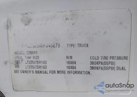 1998 Chevrolet C3500 z USA, uszkodzony, nr VIN 1GCHC33J9WF045279